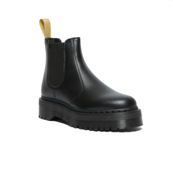 Dr. Martens VEGAN 2976 Quad Chelsea  Boots Black Unisex's Platform M-11 / W-12 - Picture 14 of 16